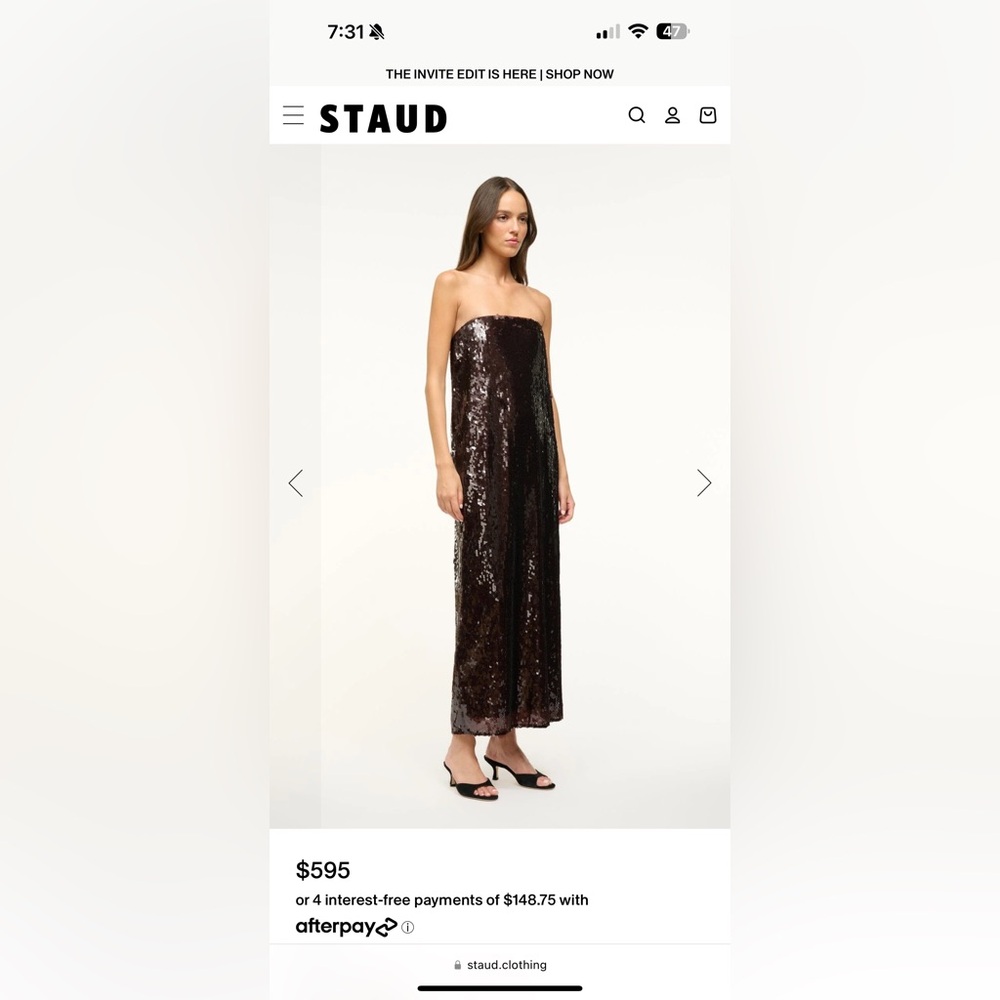 Staud Casey gown, size 4, NWT